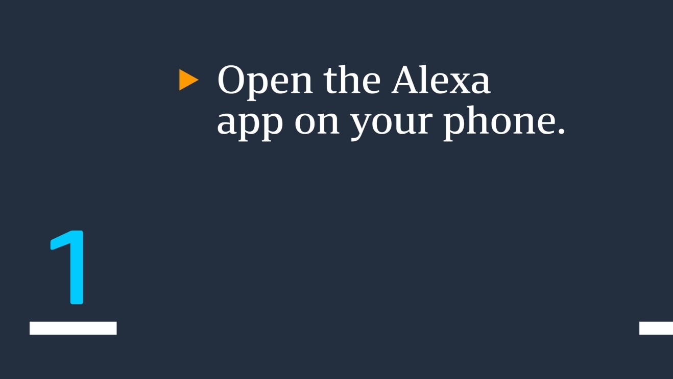 Text saying "Open the Alexa app on your phone."