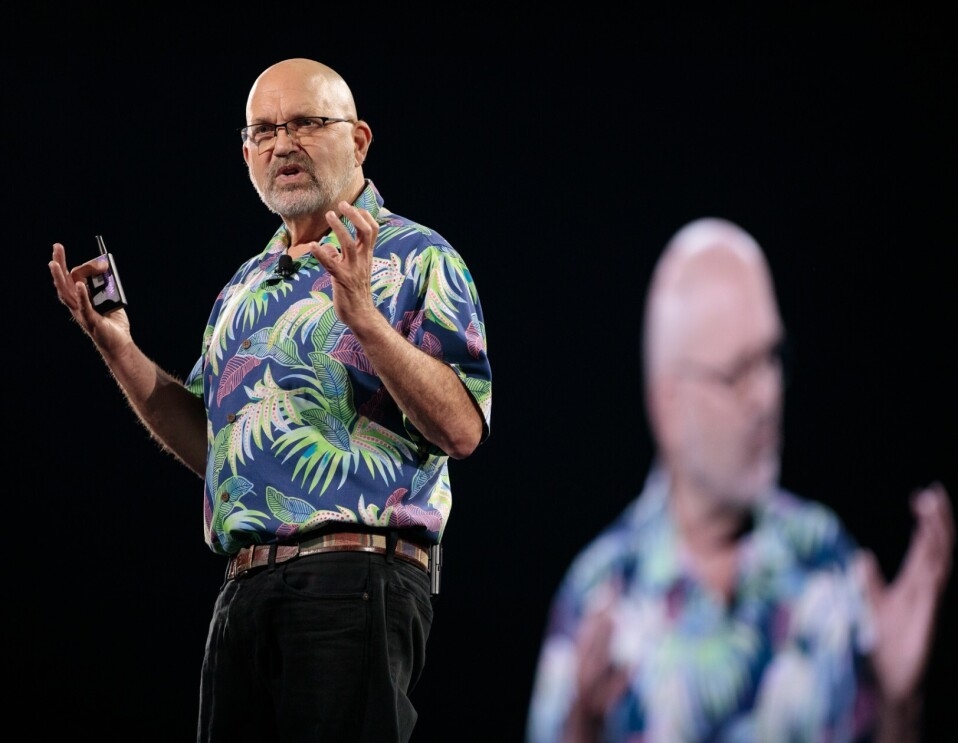 Marc Raibert, CEO and founder of Boston Dynamics, on stage at re:MARS 2019