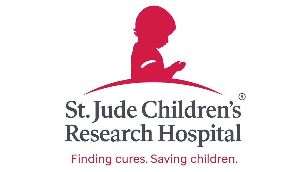 An image of the logo for St. Jude Children's Research Hospital. The hospital's slogan reads "Finding cures. Saving children."