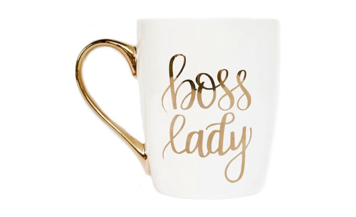 Sweet Water Decor Boss Lady Coffee Mugs with Golden Handle