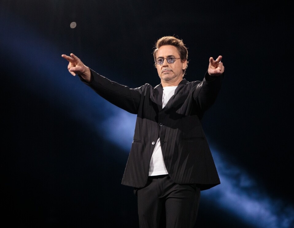 Robert Downey Jr. on stage at re:MARS 