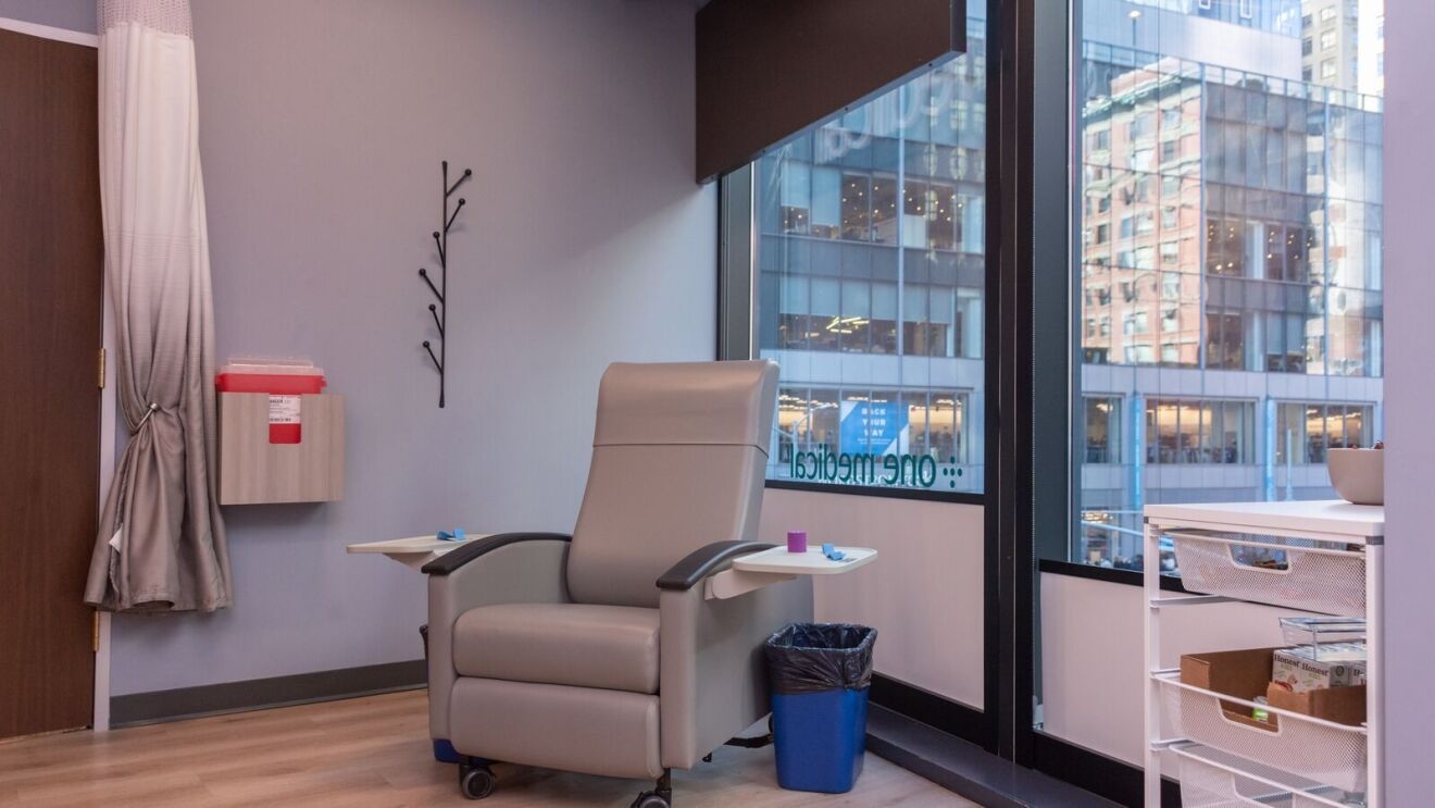 photos of the interior of a one medical office in nomad in new york city