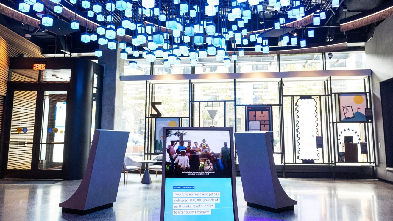 Amazon's HQ2 interactive visitor center.