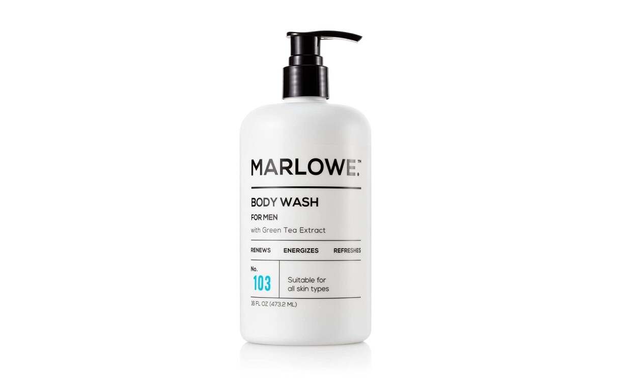 A photo of men's body wash made by Marlowee.