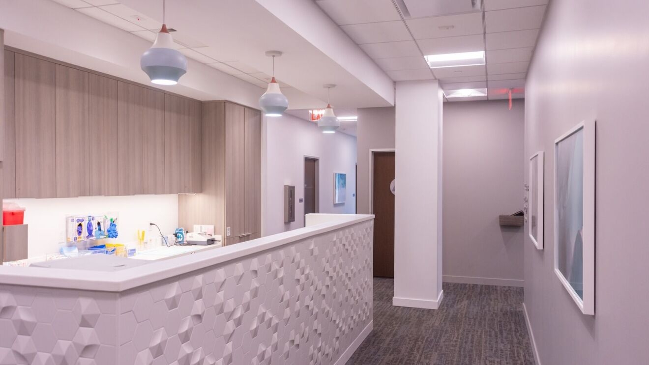 photos of the interior of a one medical office in nomad in new york city