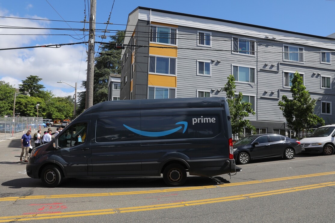 Leaders speak at Mount Baker Village, site of new affordable housing being built with support from Amazon's Housing Equity Fund