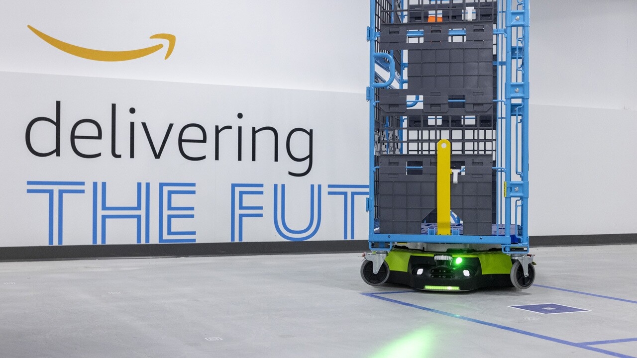 An image of the Amazon robot mentioned in the text. 