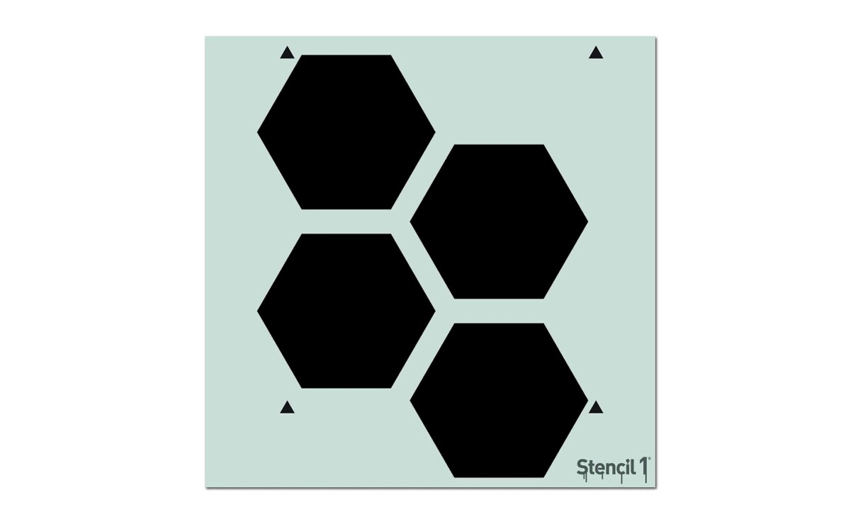 An image of a Hexagon pattern wall painting stencil made by Stencil1.