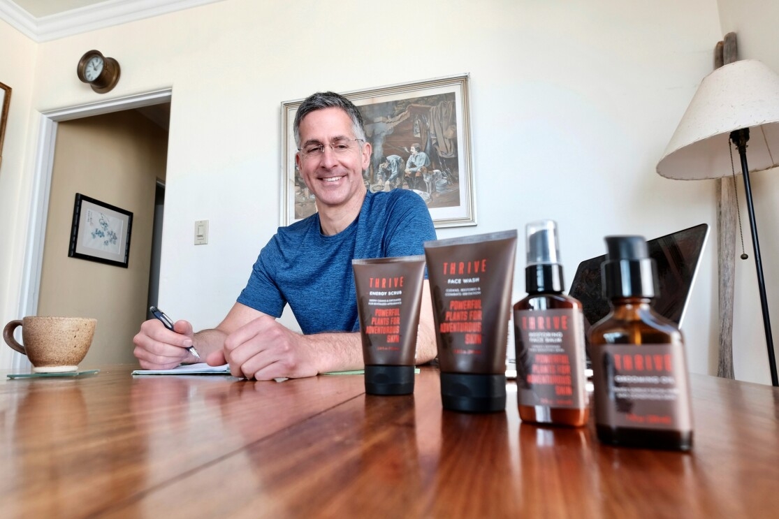 Thrive men's natural skin care products founder Alex McIntosh