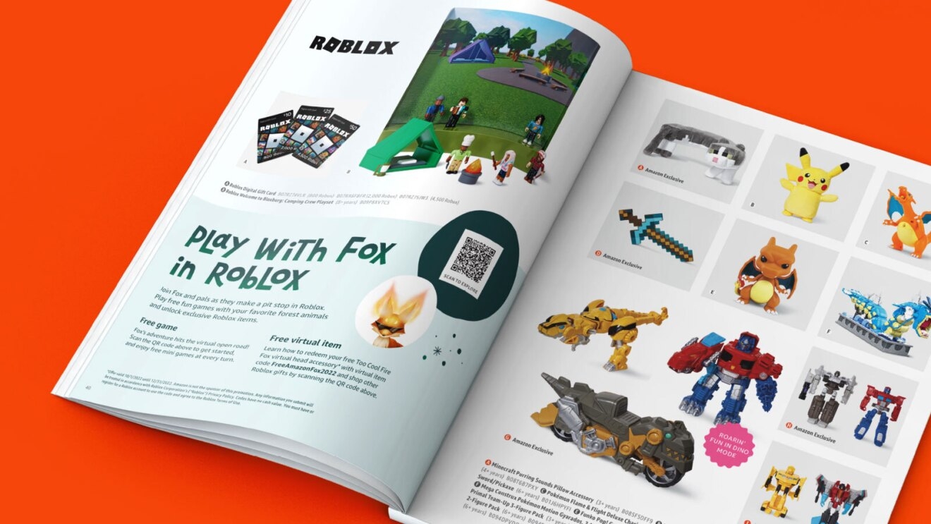 An illustration of Amazon's holiday toy catalog for 2022