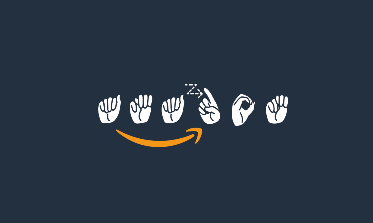 Amazon logo in American Sign Language