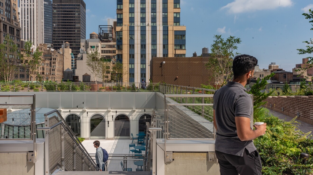 interior and exterior images from the new jfk27 office building hank in midtown manhattan