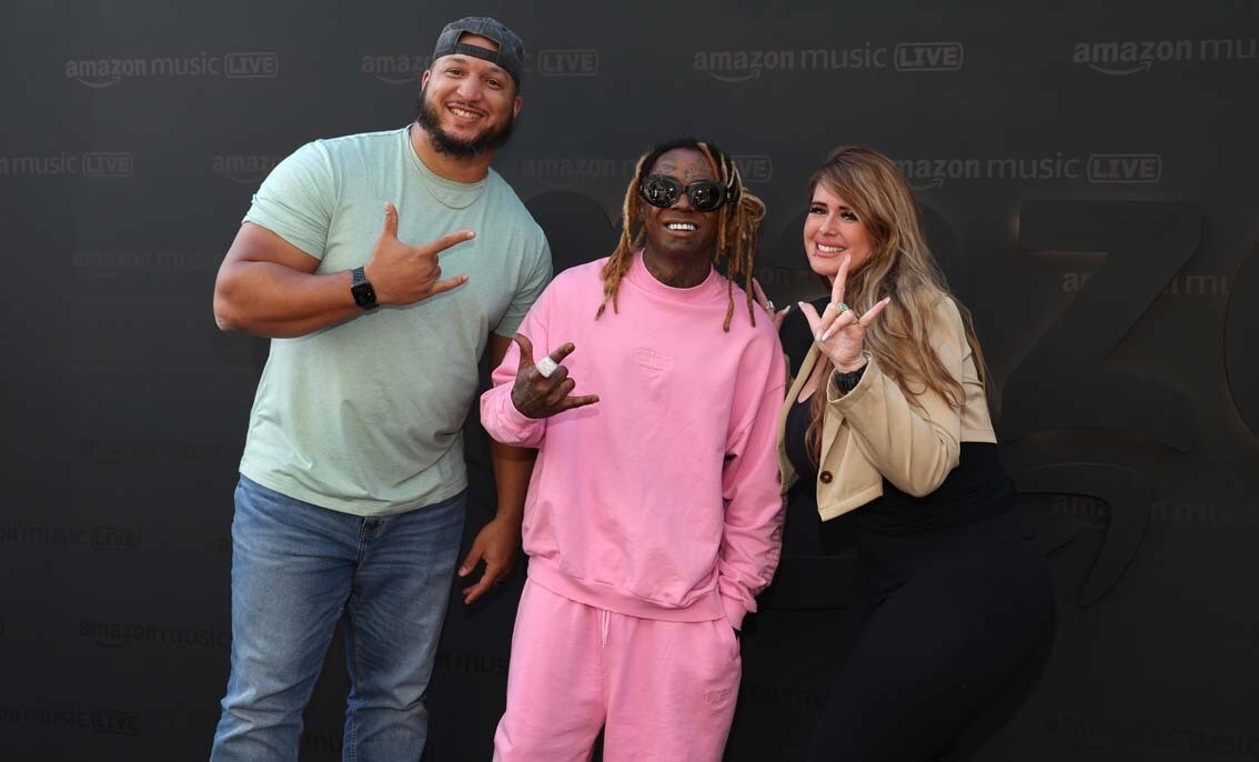 An image of ASL interpreters at the Amazon Music Live concert series
